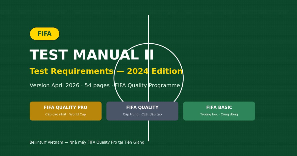 FIFA Test Manual II 2024 - Bộ tiêu chuẩn cỏ nhân tạo mới nhất từ FIFA